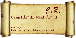 Czeglédi Richárd névjegykártya